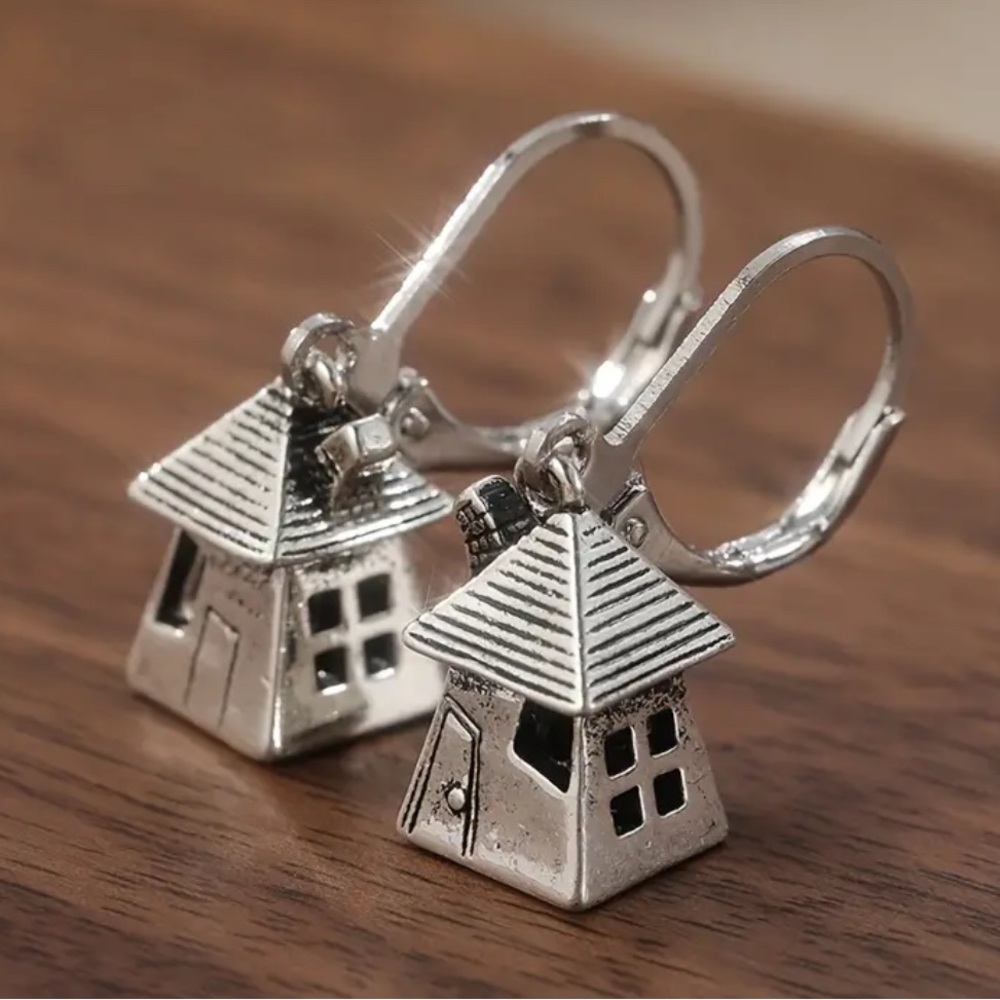 Whimsical Cottage Design Earrings
